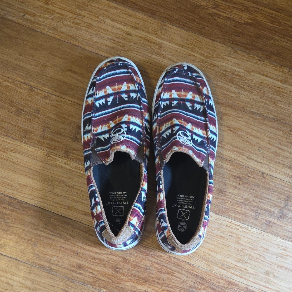 Twisted X Patterned Slip Ons